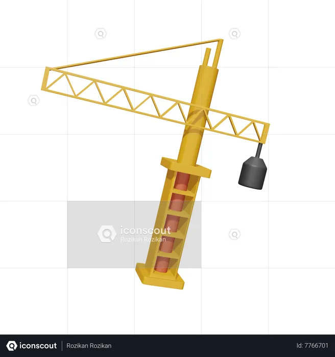 Construction Crane  3D Icon