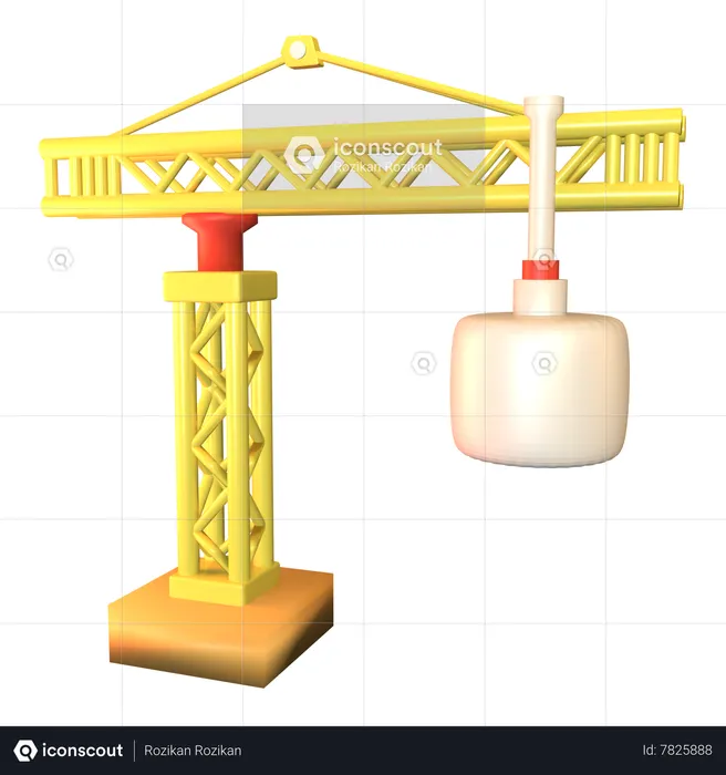 Construction Crane  3D Icon