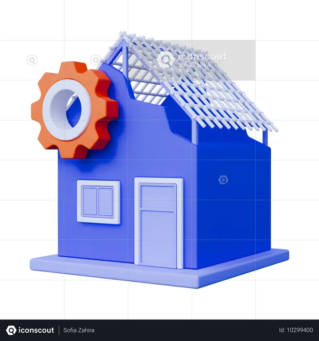 Construction de maison  3D Icon