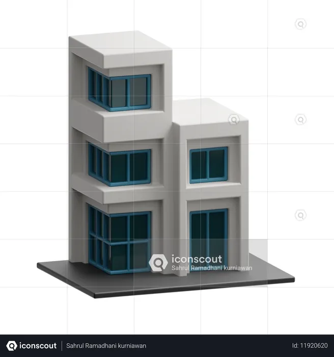 Construction de maisons  3D Icon