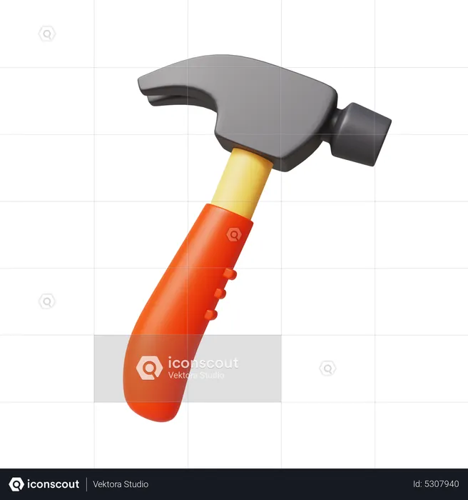 Construction Hammer  3D Icon