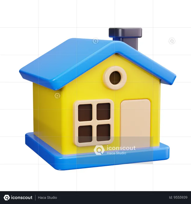 Construction House  3D Icon