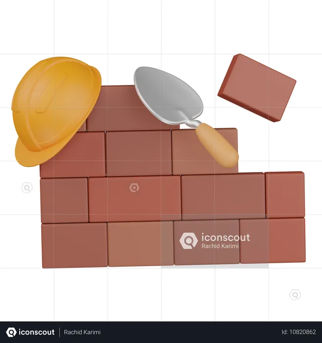 Mur de construction  3D Icon