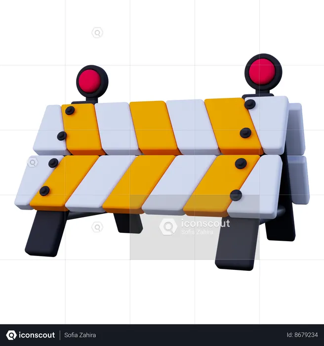 Construction Sign  3D Icon