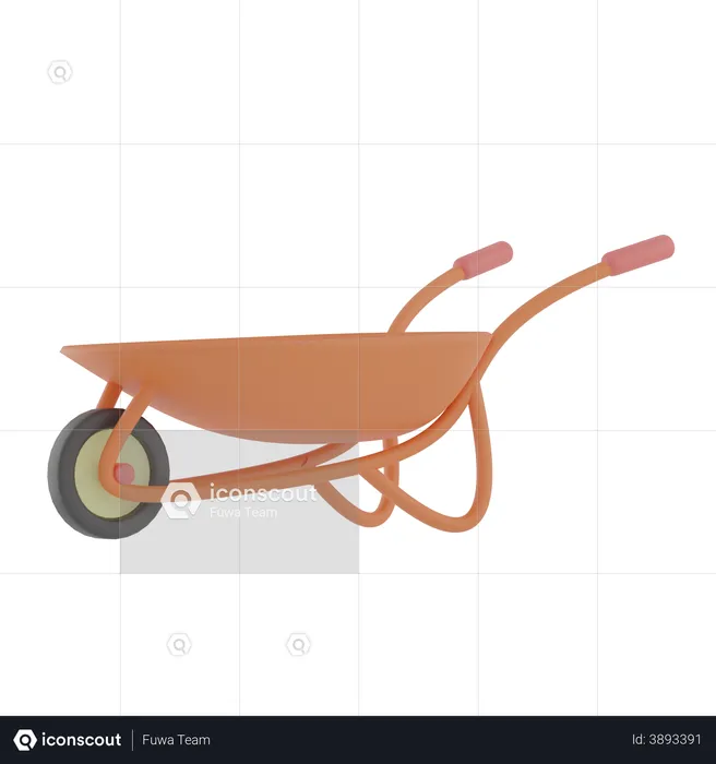 Construction Trolley  3D Illustration