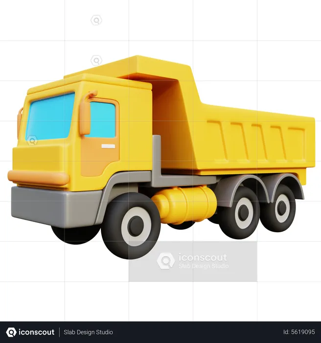 Construction Truck  3D Icon