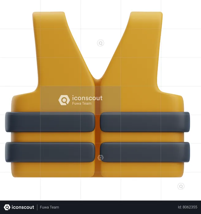 Construction Vest  3D Icon