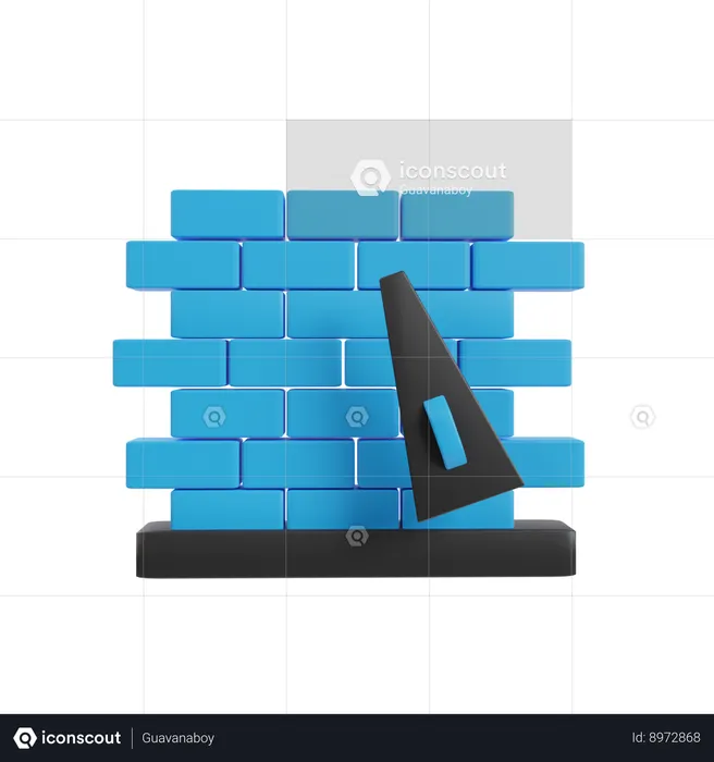 Construction Wall  3D Icon