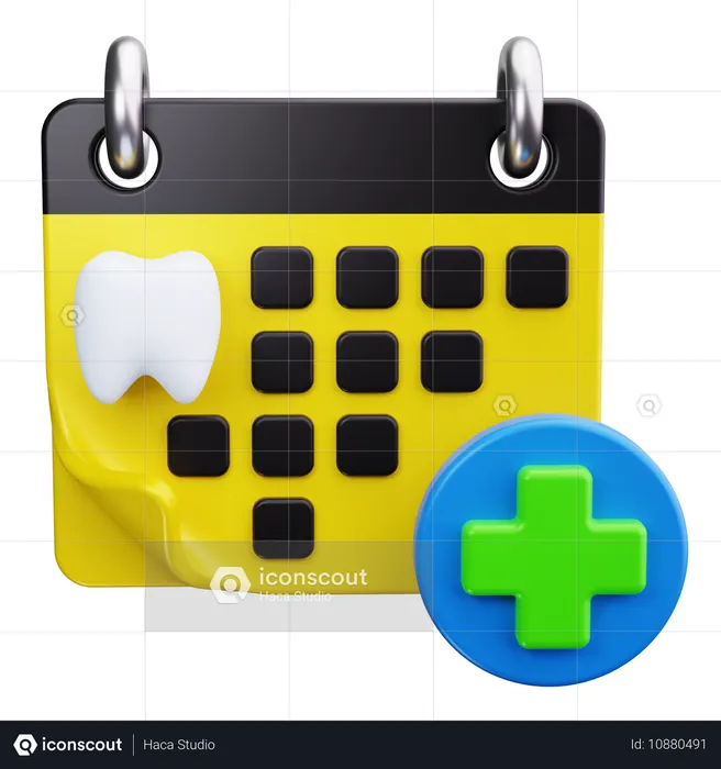 Horário com dentista  3D Icon