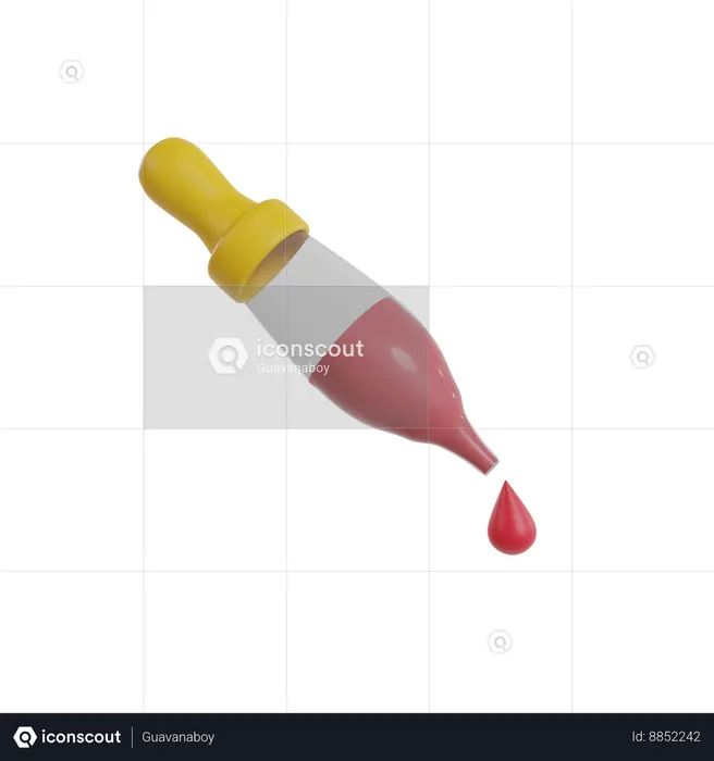 Conta-gotas de sangue  3D Icon