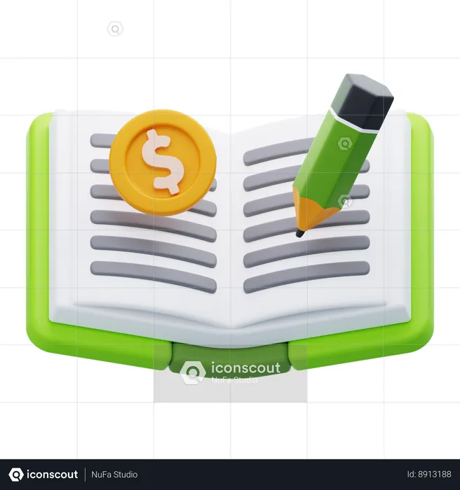 Libro de contabilidad  3D Icon