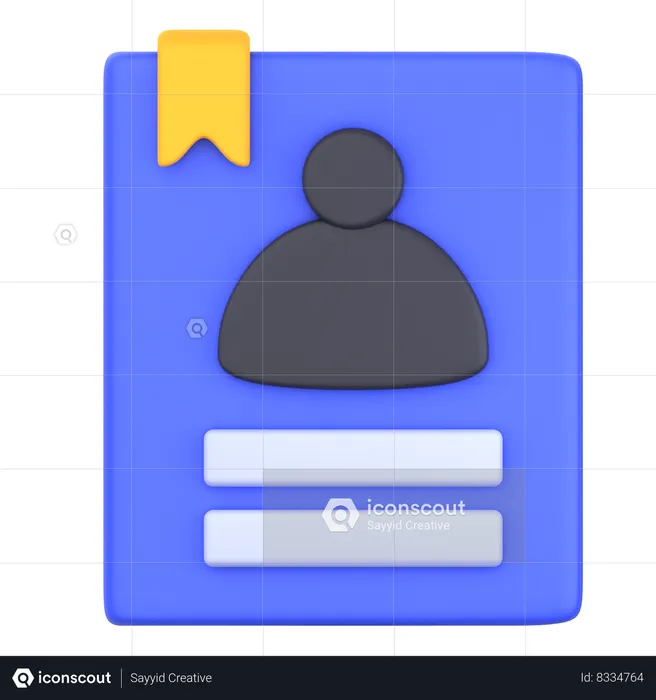 Contact  3D Icon