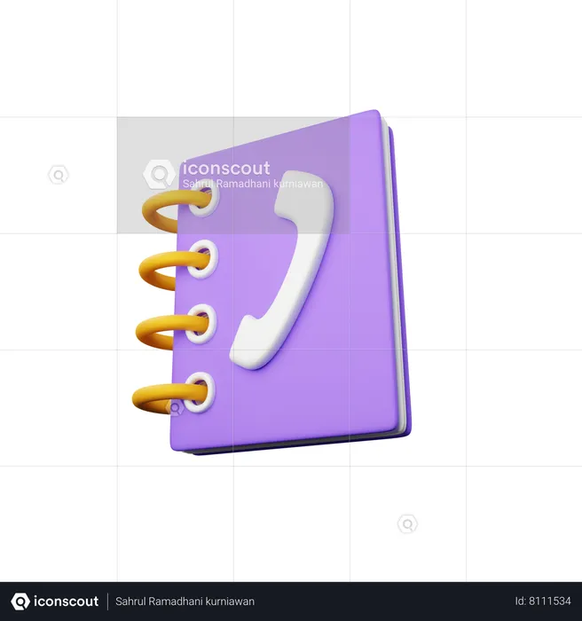 Contact book  3D Icon