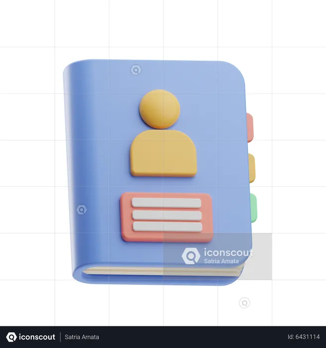 Contact Book  3D Icon