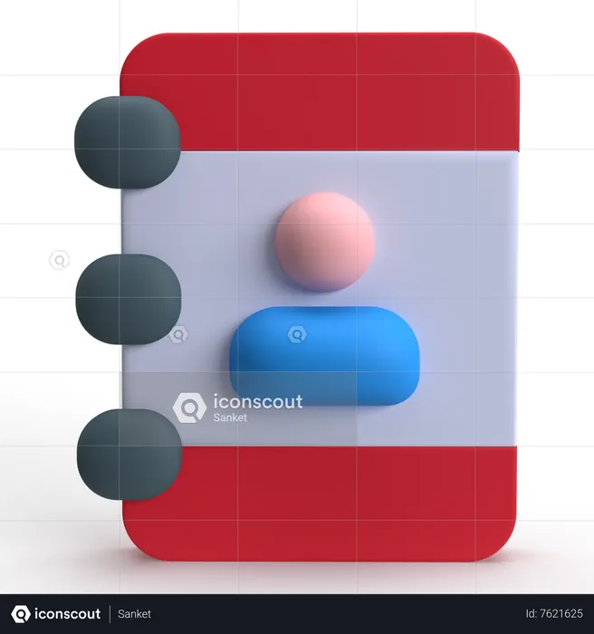 Contact Book  3D Icon