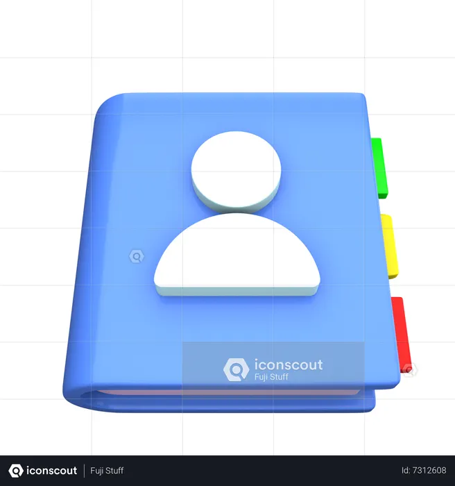 Contact Book  3D Icon