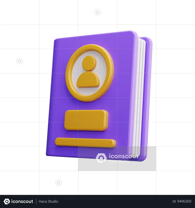 Contact Book  3D Icon