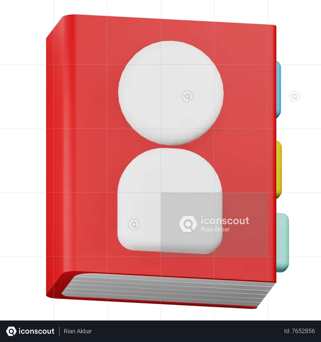 Contact Book  3D Icon