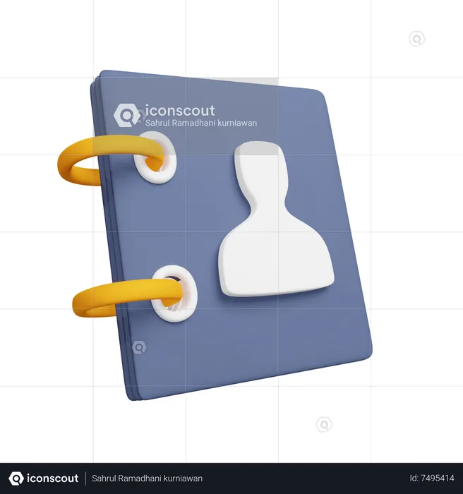 Contact Book  3D Icon