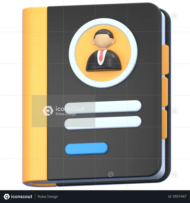 Contact Book  3D Icon