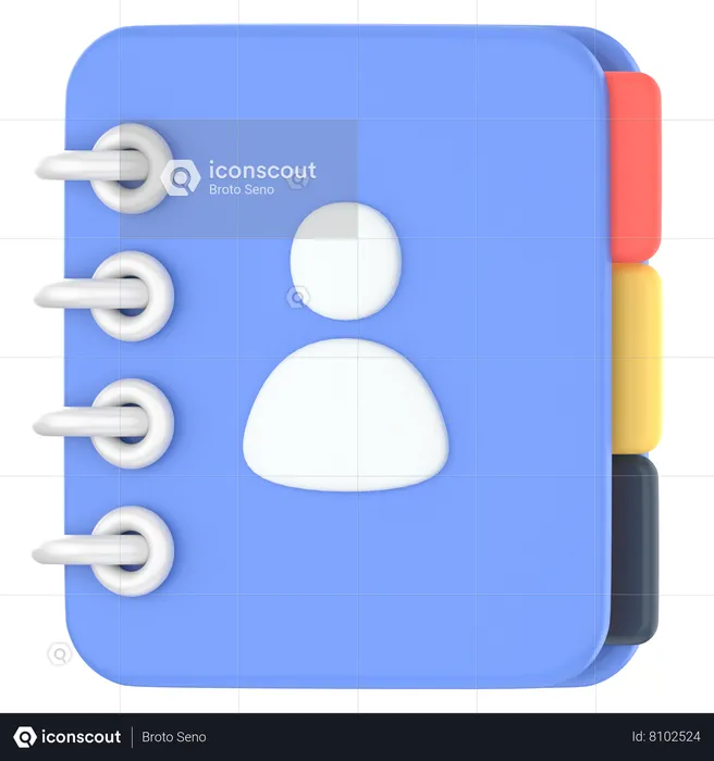 Contact book  3D Icon