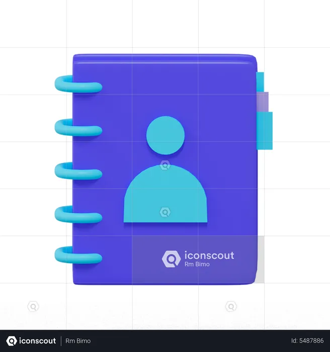 Contact Book  3D Icon