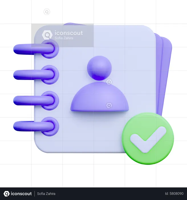 Contact Done  3D Icon