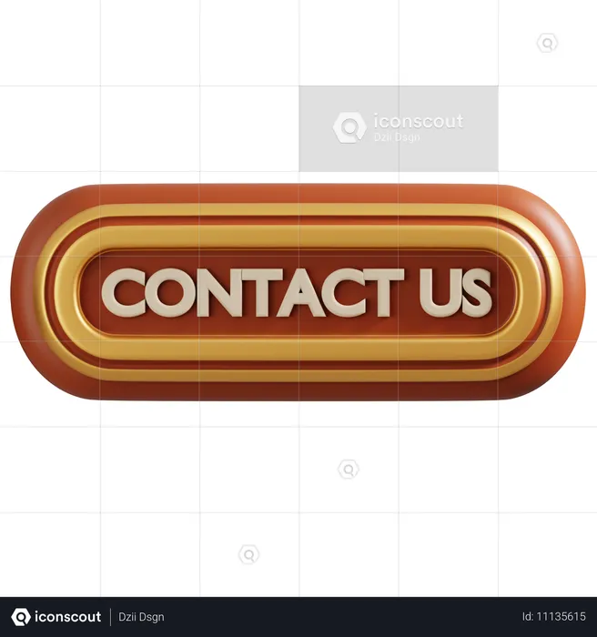 Contact us button  3D Icon