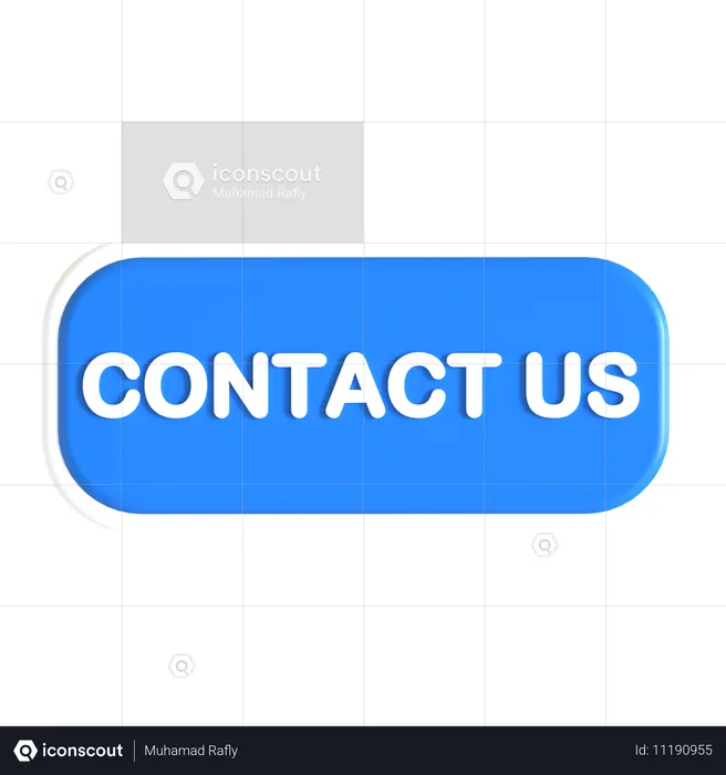 Contact Us Button  3D Icon