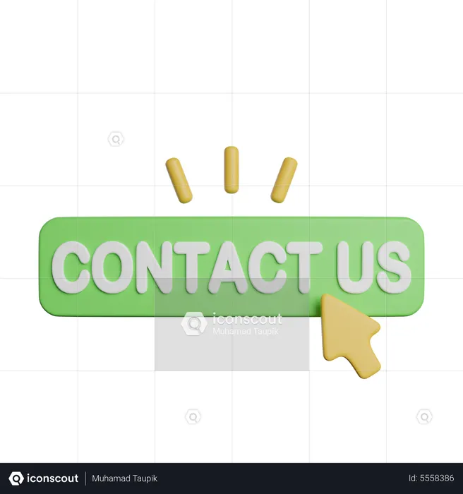 Contact Us Button  3D Icon
