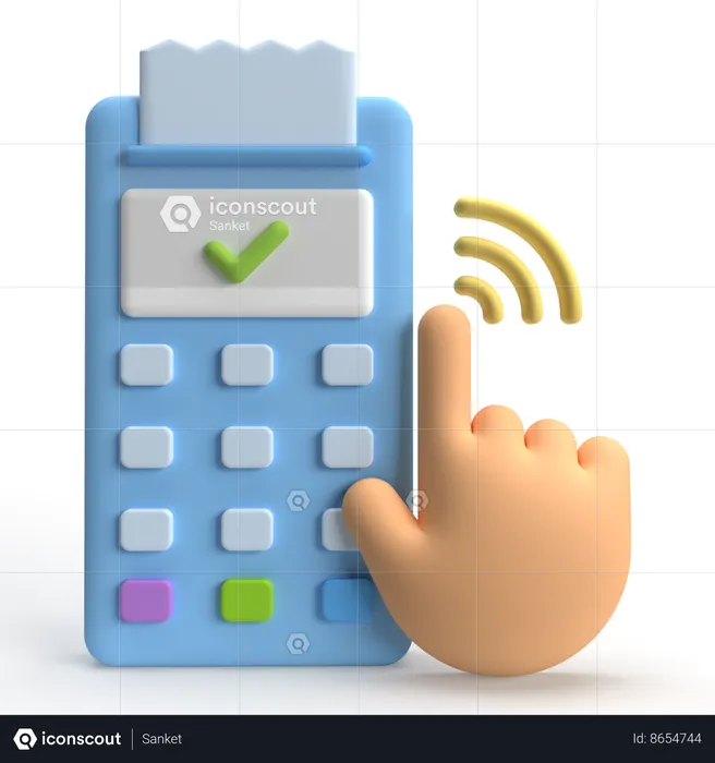 Contactless Payment  3D Icon