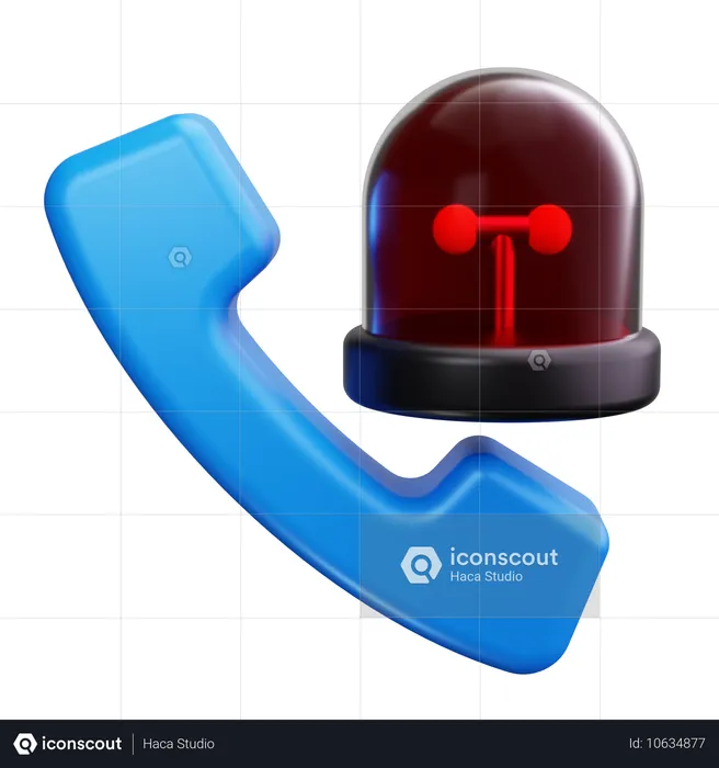 Contacto de emergencia  3D Icon