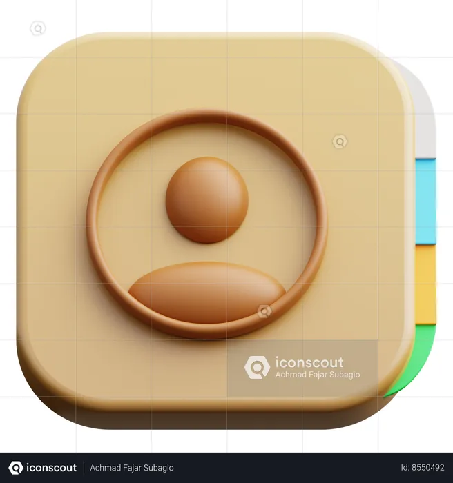 Contacts  3D Icon