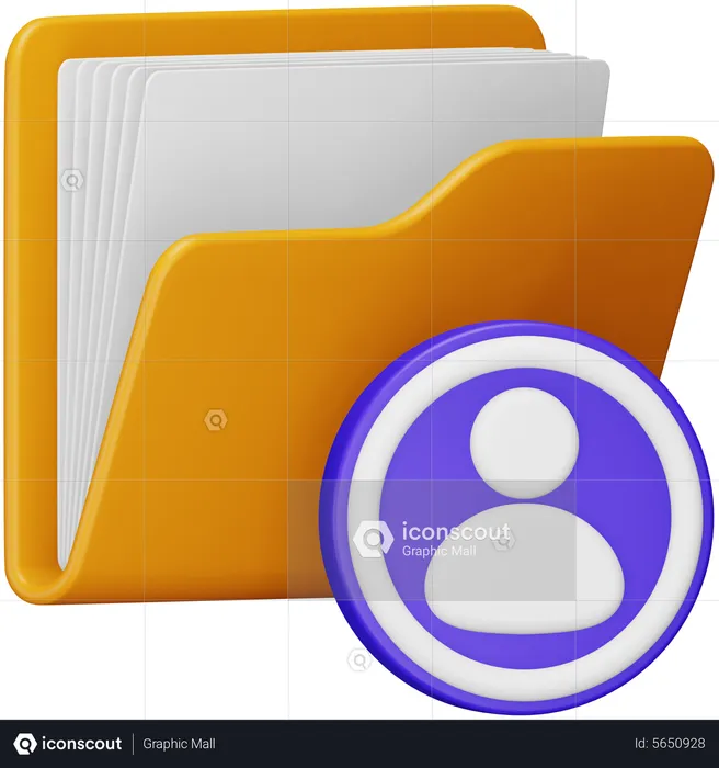 Contacts Folder  3D Icon