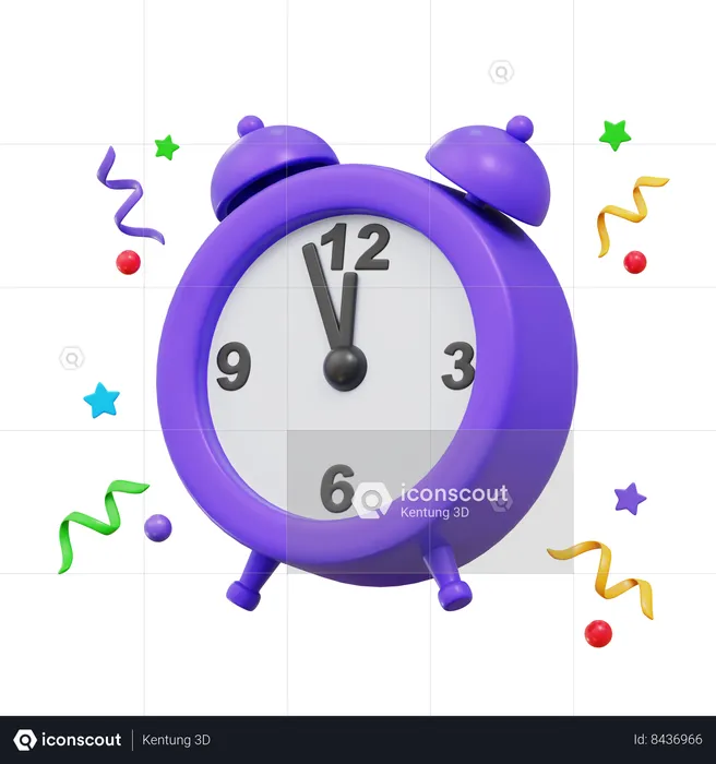 Contagem regressiva de ano novo  3D Icon