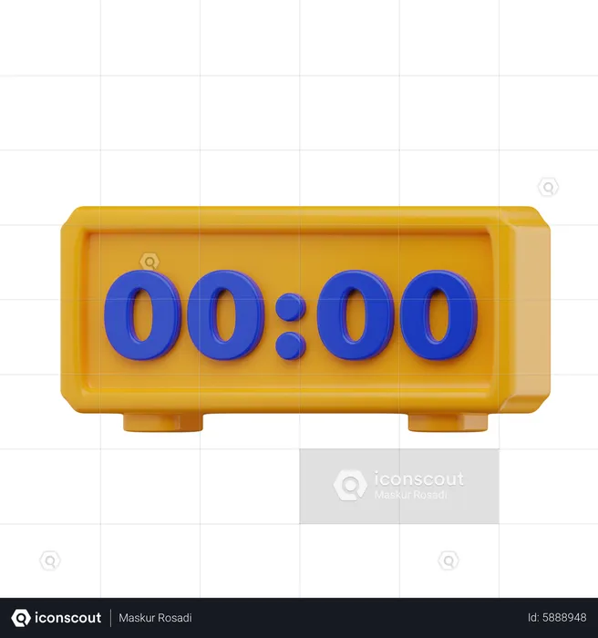 Contagem regressiva de ano novo  3D Icon