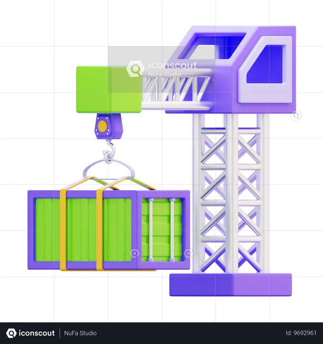 CONTAINER CRANE  3D Icon