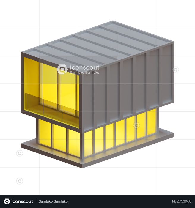 Container House 3D Illustration