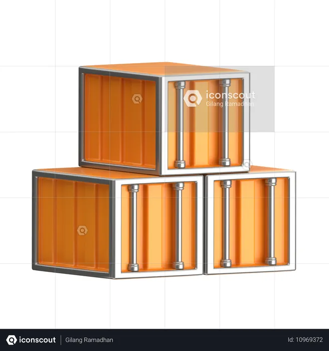 Container Packages  3D Icon