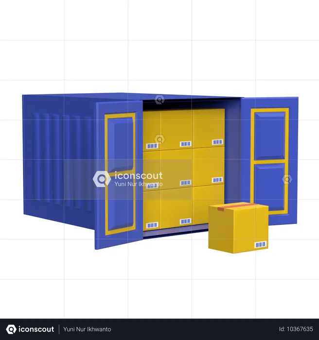 Containerlogistik  3D Icon