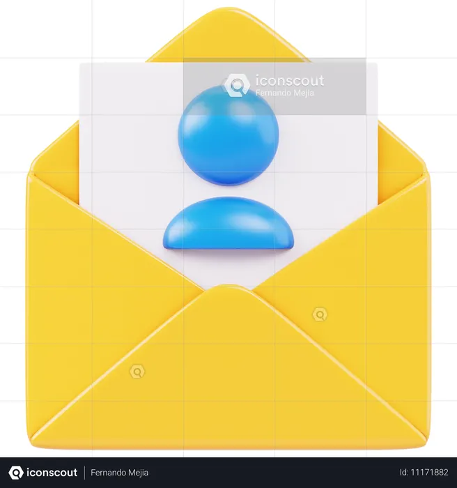 Contato por e-mail  3D Icon