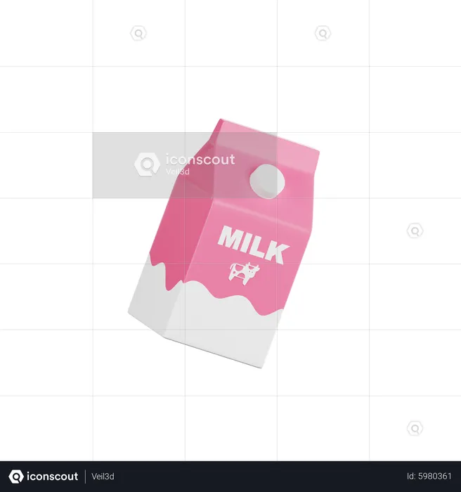 Contenedor de leche  3D Icon