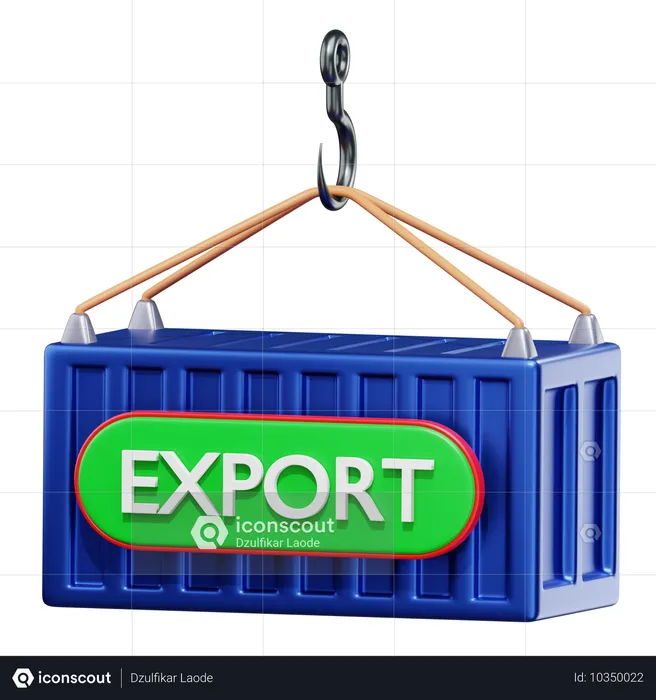 Exportación de contenedores  3D Icon