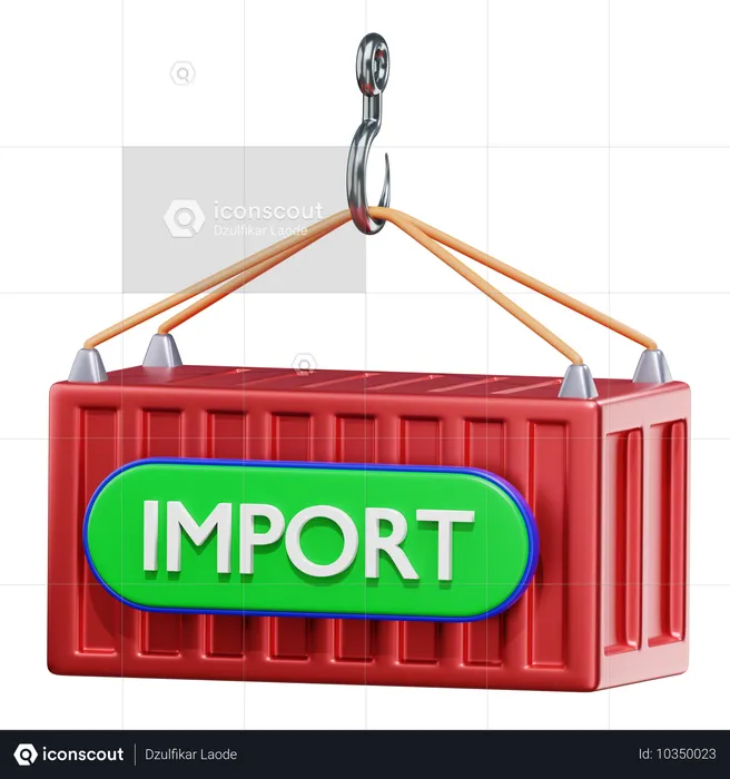 Importation de conteneurs  3D Icon