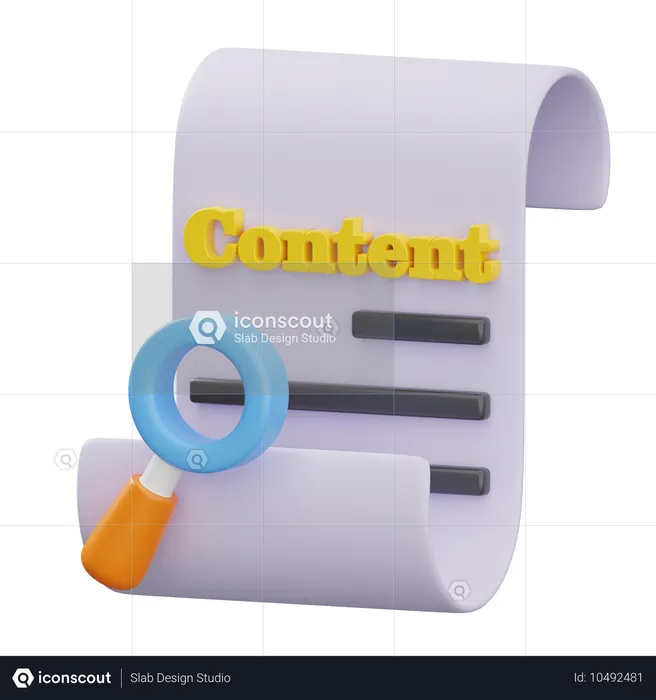 Content  3D Icon