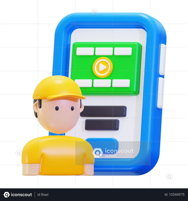 콘텐츠 제작자  3D Icon