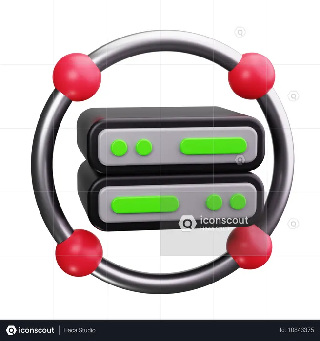 Content Delivery Network  3D Icon