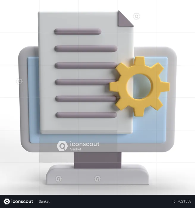 Content Management System  3D Icon