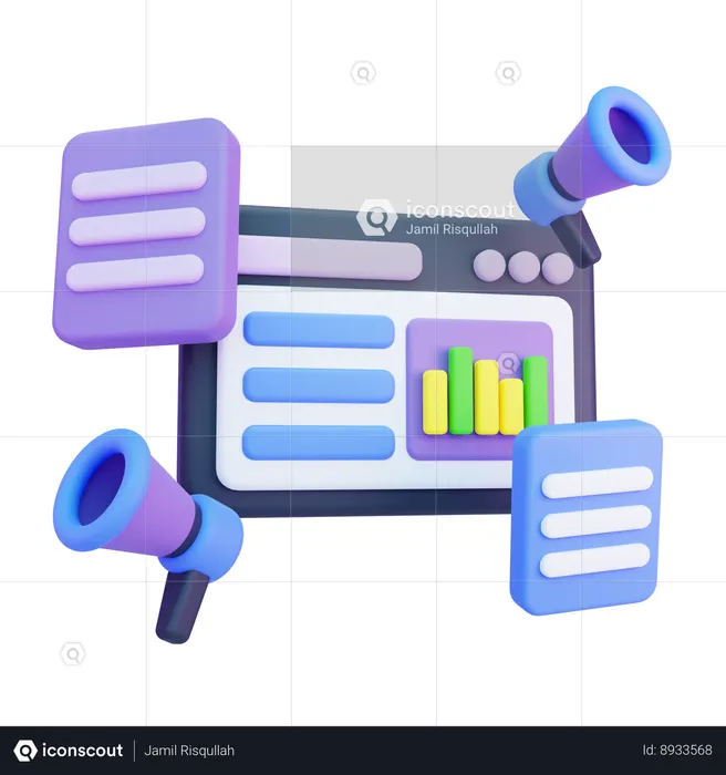 Content Marketing  3D Icon