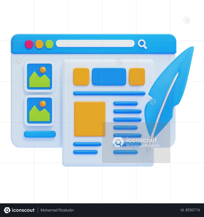Content Marketing  3D Icon